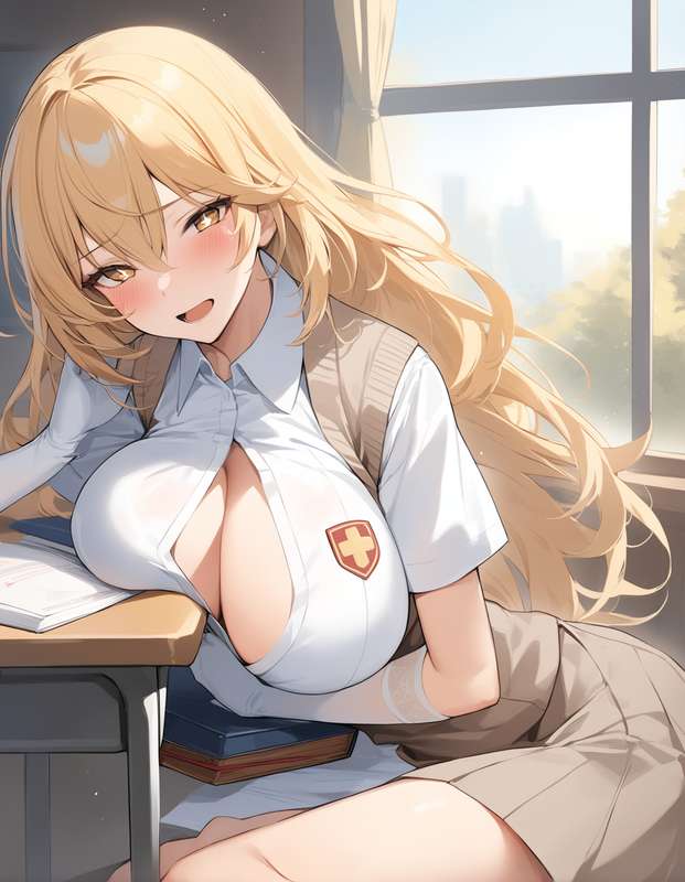 143826-4270830764-masterpiece, best quality,1girl,   _lora_feng_1_,ï¼, hair_between_eyes, short_sleeves, +_+, collared_shirt, star__(symbol_) ,.png