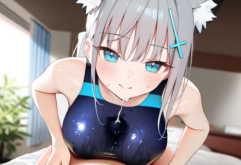 1girl,1boy,{shiroko_(blue_archive),shiroko_(swimsuit)_(blue_archive)},realistic, s-1717995991.png