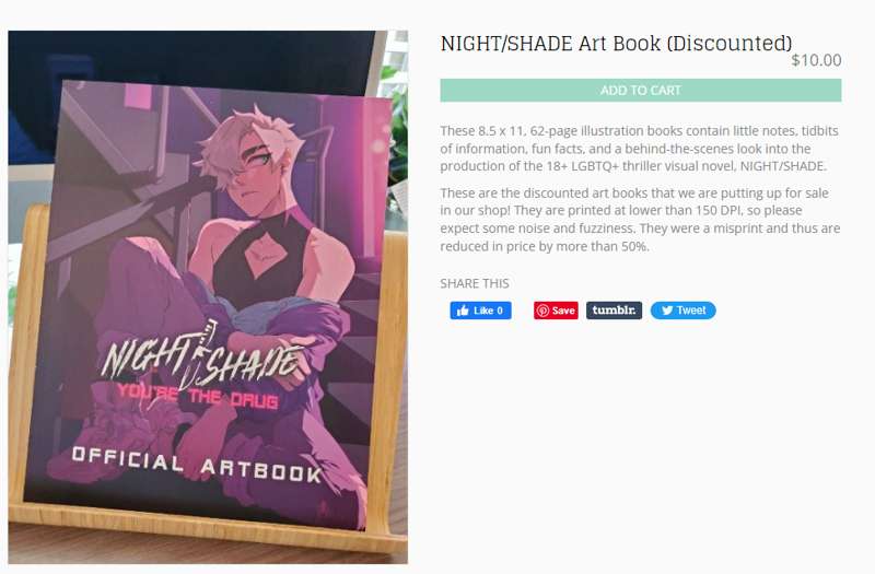 " Discounted Art Books in the shop! " by thrillswitchgames from Patreon