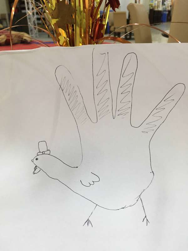 "trina Drew A Hand Turkey For Thanksgiving But Im Posting It Now" By ...