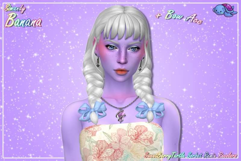 Simandys Banana Hair And Bow In Noodlescc Sorbet And Elderberry Remix By Sweetberryturtle