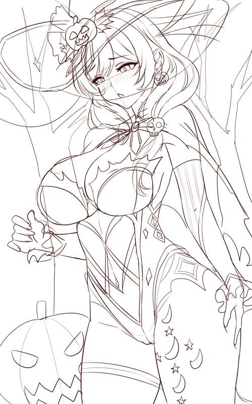 Mona Lisa Halloween sketch 3.jpeg