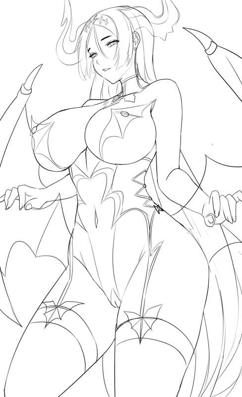 Minamoto Raikou Halloween sketch 3.jpeg
