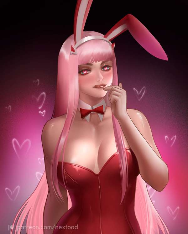 Марио фруталина futa lena schpicy. Футанари в костюме кролика. Zero two арт 18. Zero two Bunny Suit.