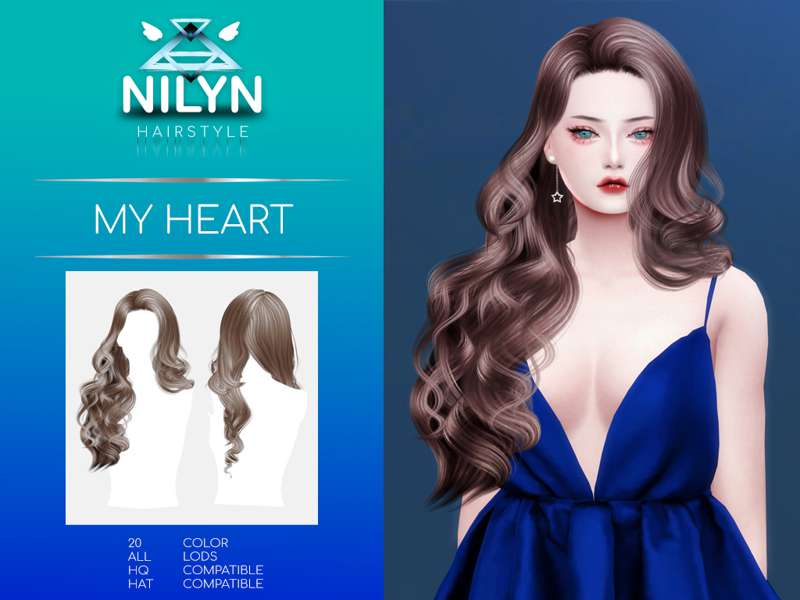 My Heart Hair 💓 New Mesh By Nilynsims From Patreon Kemono 8485