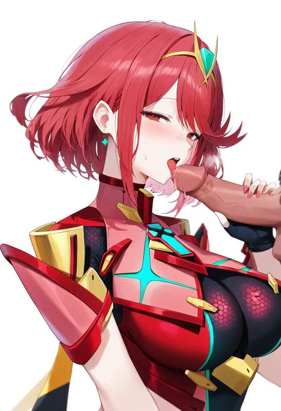 1girl,1boy ,{ pyra_(xenoblade) },{bloom ,painterly,nihonga, ,high contrast},{art s-3508572779.png
